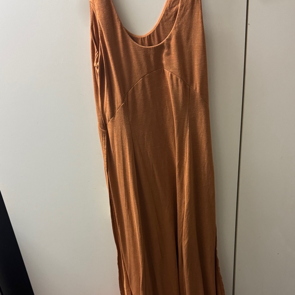 Elegant Tan Sleeveless Dress